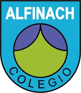 Escudo oficial del Colegio Alfinach sobre fondo blanco.