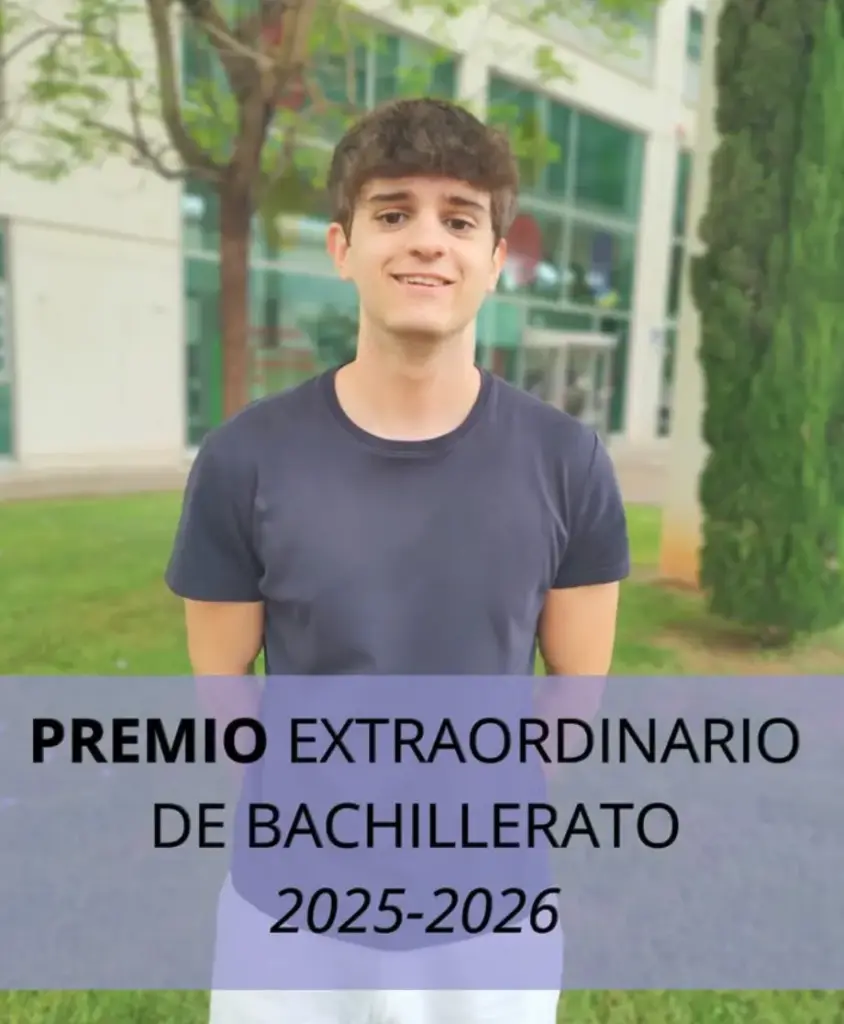 Héctor Tomás, alumno del Colegio Alfinach reconocido con el Premio Extraordinario de Bachillerato 2025-2026.